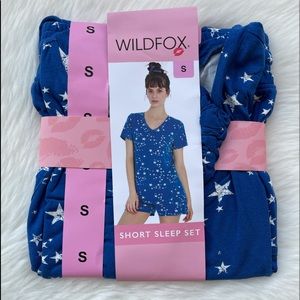 Wildfox Blue Star Short Sleep Set